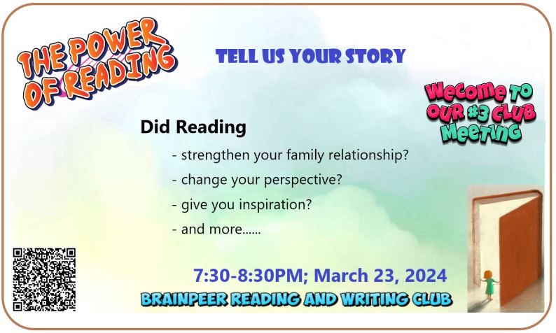 You are currently viewing #3 Children’s Club Meeting: The Power for Reading