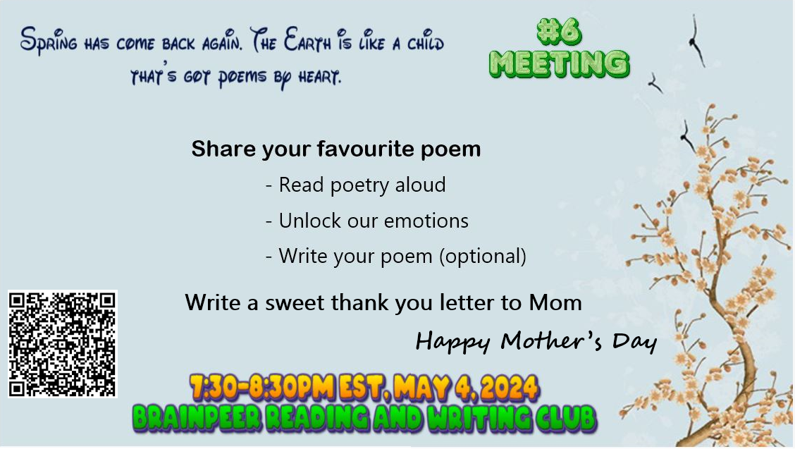 You are currently viewing #6 Children’s Club Meeting: Sharing Poems