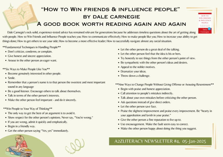 #4 – Newsletter: “How to Win Friends & Influence People” by Dale Carnegie
