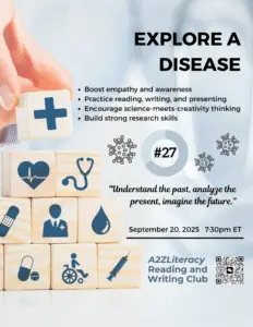 Read more about the article #27 – Reading and Writing Club Meeting: Disease Exploration
