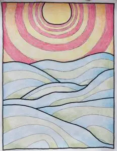 Read more about the article Sunset Line Art