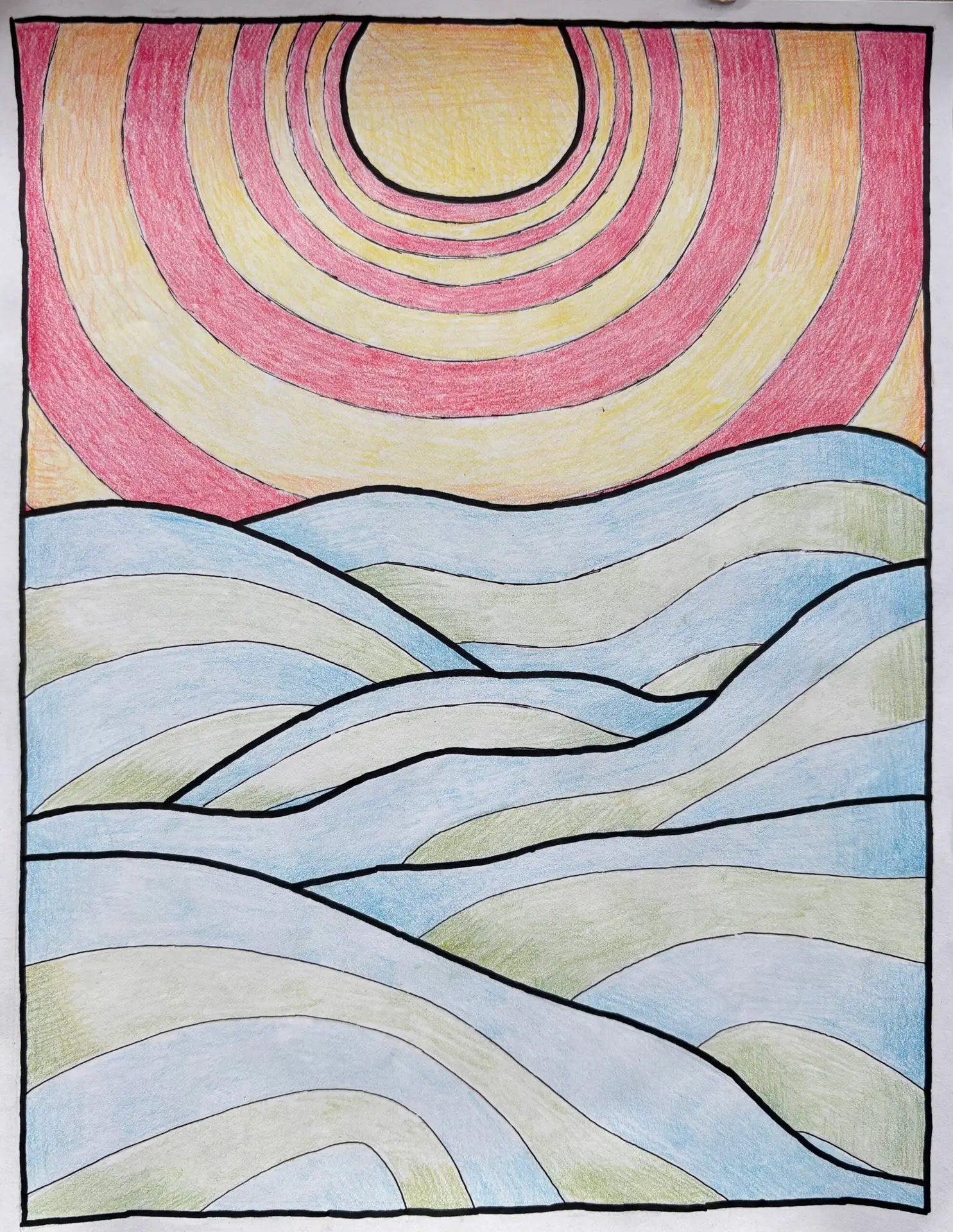 Read more about the article Sunset Line Art
