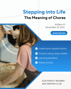 Read more about the article #32 – Reading and Writing Club Meeting: The Meaning of Chores