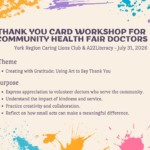 Thank you Card Workshop for Community Health Fair Doctors
