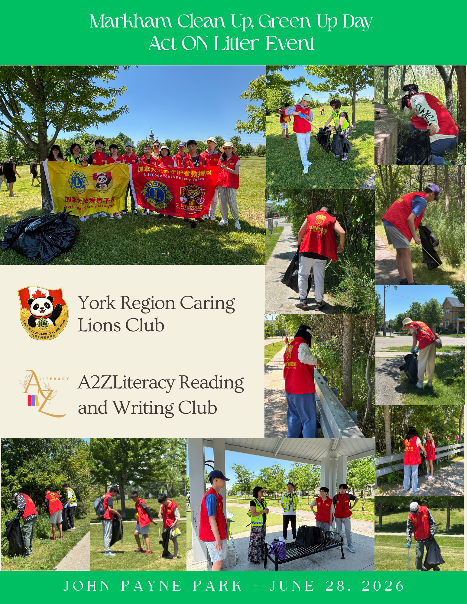 Read more about the article 2026 Monthly Clean, Green Up Day – Markham